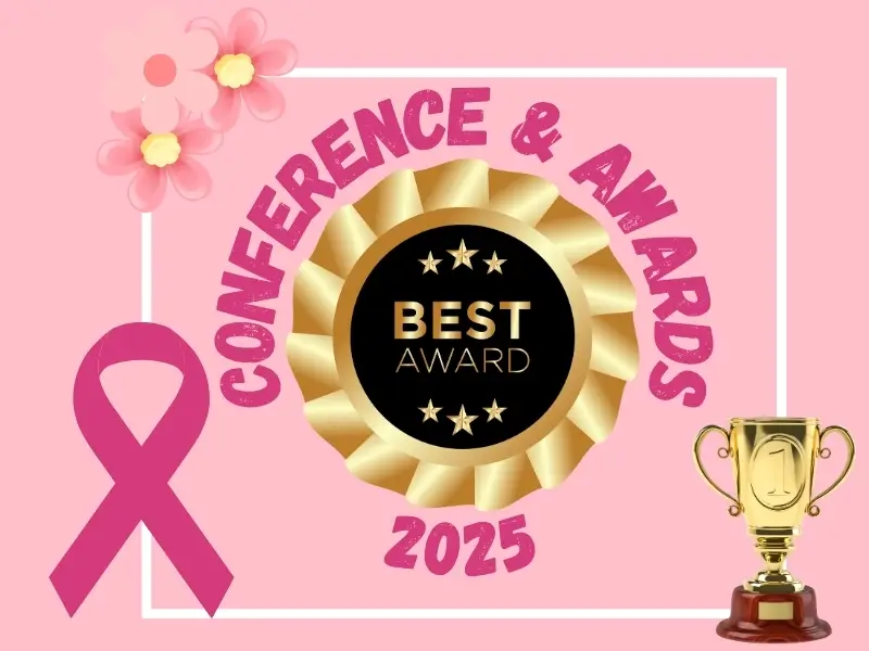 A group of professionals celebrating at an awards ceremony